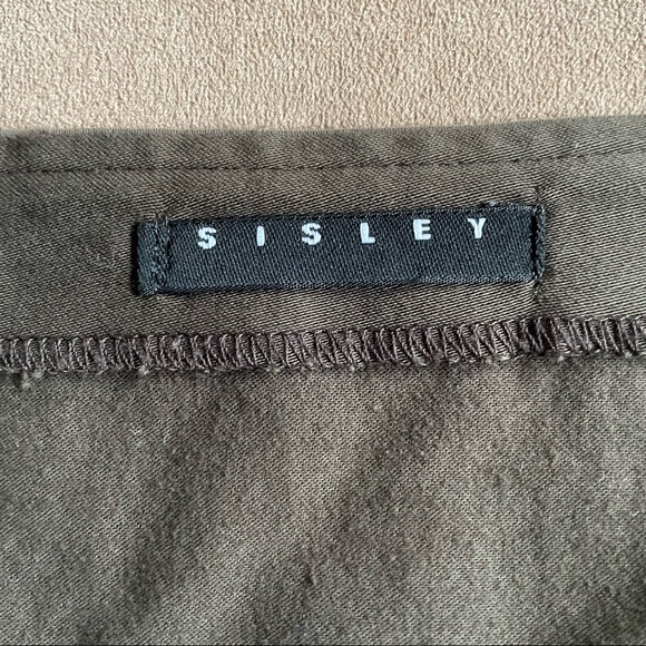 Sisley Pencil Skirt - Olive Green, Size 0 - Picture 3 of 6